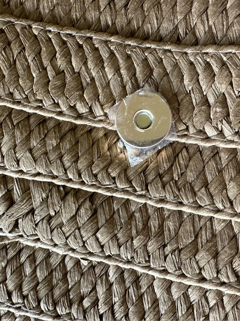 Woven Straw Crossbody Bag in Light Brown